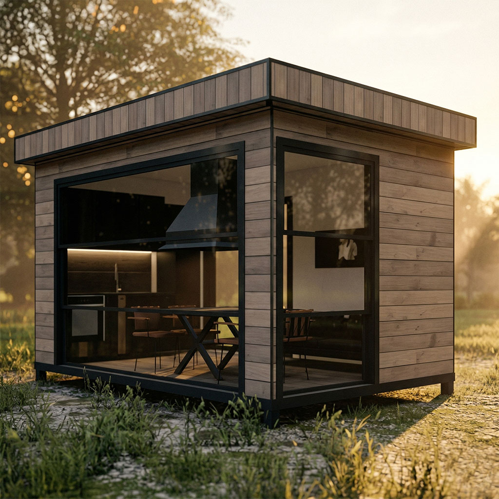 18 m² Dağ Evi Konsepti: Tek Parça, Fonksiyonel ve Panoramik Yaşam Alanı